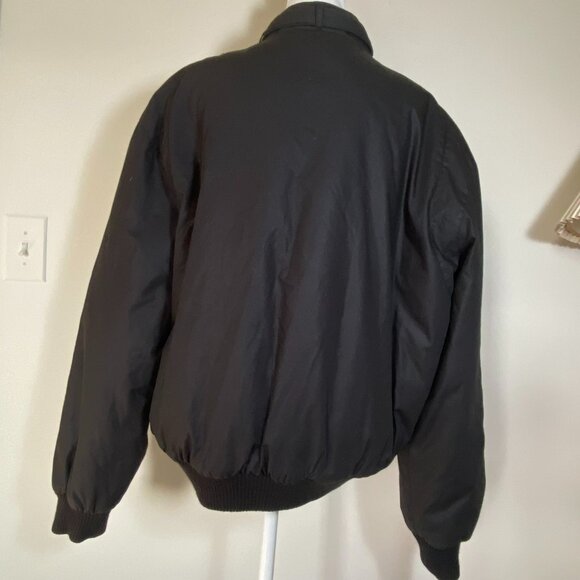 Members Only Bomber Jacket Black Size 44 (Large) Flight Military Combat Vintage - Picture 2 of 13